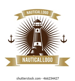 Nautical logo design template