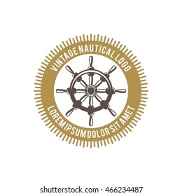 Nautical logo design template