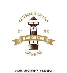 Nautical logo design template