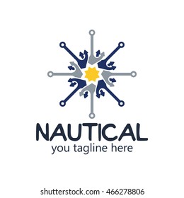 Nautical logo design template