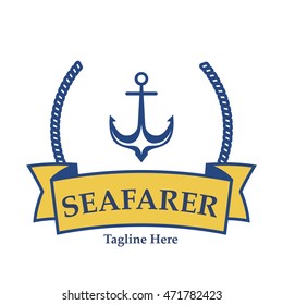 Nautical logo design template