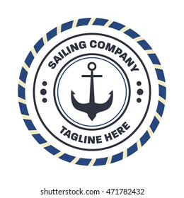 Nautical logo design template