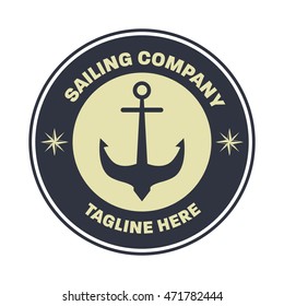 Nautical logo design template