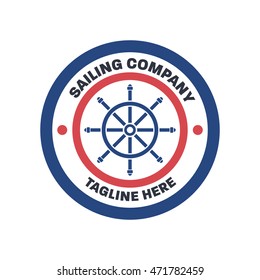 Nautical logo design template