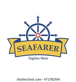 Nautical logo design template