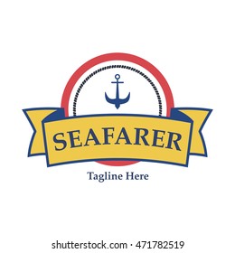 Nautical logo design template