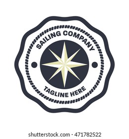 Nautical logo design template