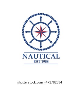 Nautical logo design template