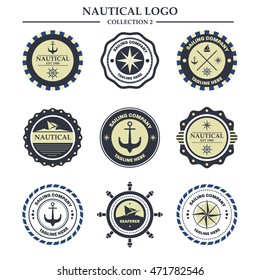 Nautical Logo Design Template Stock Vector (Royalty Free) 471782546