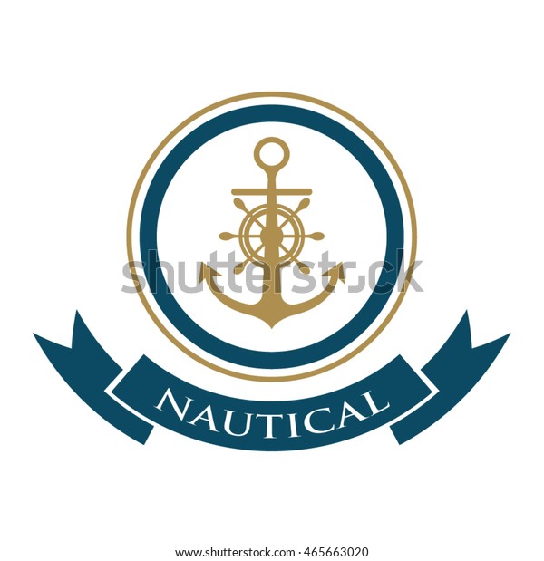 Nautical Logo Design Template Stock Vector (royalty Free) 465663020