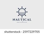 Nautical logo icon illustration, simple logo for branding