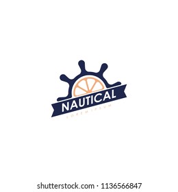 Nautical logo vector. Logo template. Vector template