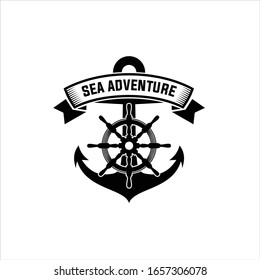 Nautical Logos Templates. Vector object and Icons for Marine Labels, Sea Badges, Anchor Logos Design, Emblems Graphics, Anchor Symbols.