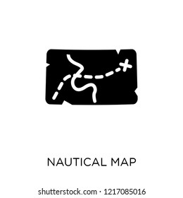 nautical Map icon. nautical Map symbol design from Nautical collection. Simple element vector illustration on white background.
