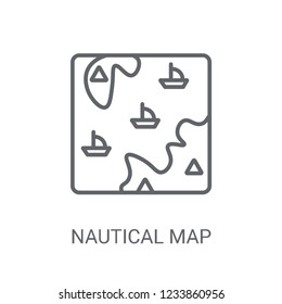 nautical Map icon. Trendy nautical Map logo concept on white background from Nautical collection. Suitable for use on web apps, mobile apps and print media.