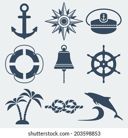 Nautical Marine Icons Set