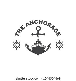 nautical and maritime icon logo vector illustration design