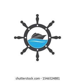 nautical and maritime icon logo vector illustration design