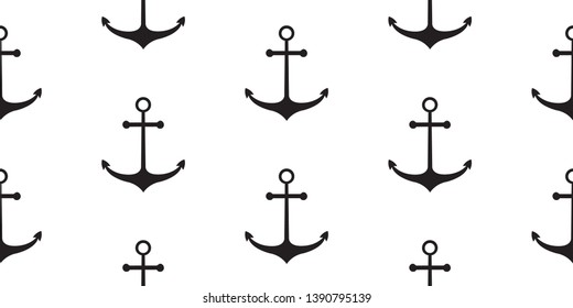 Nautical minimalistic seamless pattern with anchors