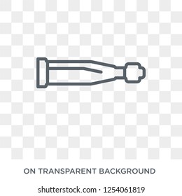 Nautical Monocular icon. Trendy flat vector Nautical Monocular icon on transparent background from Nautical collection. High quality filled Nautical Monocular symbol use for web and mobile