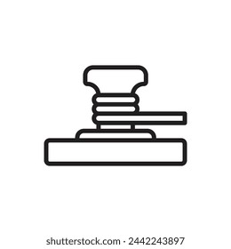 Nautical Mooring Bollard Outline Icon Vector Illustration