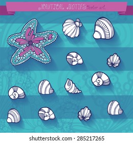Nautical motifs. The vector Art for design.