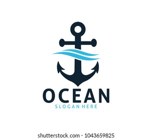 nautical navy cruise vector logo design