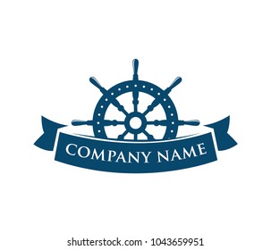 nautical navy cruise vector logo design