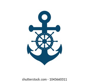 nautical navy cruise vector logo design