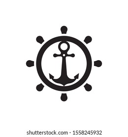 nautical navy cruise vector logo design
