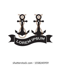 nautical navy cruise vector logo design
