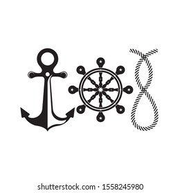 nautical navy cruise vector logo design
