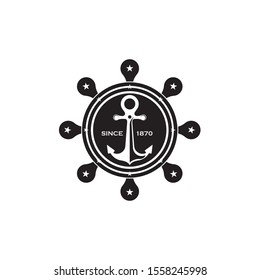 nautical navy cruise vector logo design
