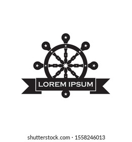 nautical navy cruise vector logo design
