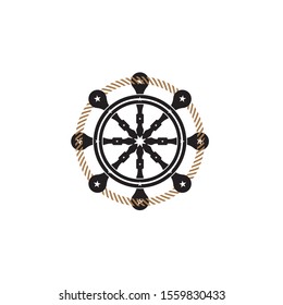 Nautical Navy Cruise vector logo design, Icon , Symbol illustration
