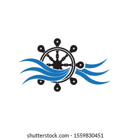 Nautical Navy Cruise vector logo design, Icon , Symbol illustration
