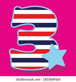 Ilustración vectorial Nautica Número 3
