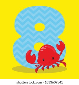 Ilustración vectorial Náutica Número 8