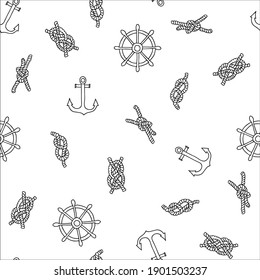 nautical objects with freehand  drawing