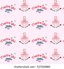 Nautical pattern with anchors
