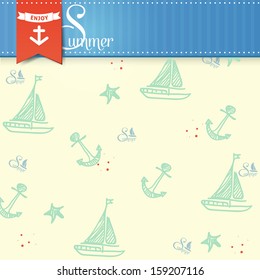 Nautical  pattern vector