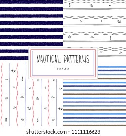nautical patterns an excellent option for printing, accessories, typography, background.