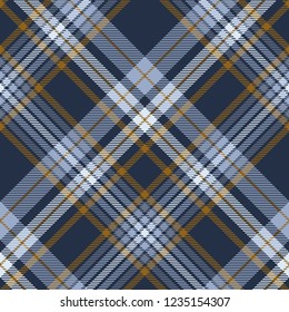 Nautical plaid pattern in dusty blue, faded navy and brown.