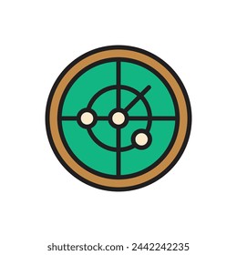 Nautical Radar Icon Vector Illustration