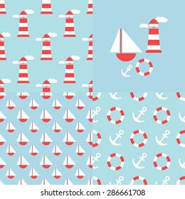 nautical repeating pattern set