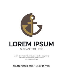 Nautical Retro and Anchor Design Premium Vector