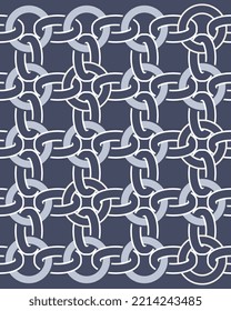 NAUTICAL ROPE CHAIN CHECK SEAMLESS PATTERN VECTOR