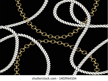nautical rope design hand drawn 