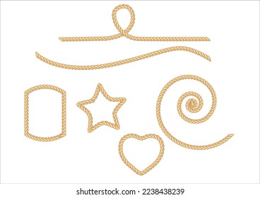 nautical rope design hand drawn