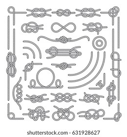 Nautical Rope Knots Vector Decorative Vintage Elements